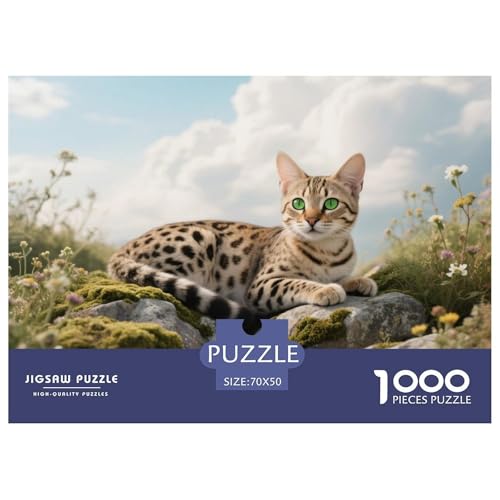 Savannah, 1000-Teile-Puzzle, Kreative Herausforderung Für Geduldige, Ab 14 Jahren,Haustier Katze, 70x50cm/1000pcs Savannah, 1000-Teile-Puzzle, Kreative Herausforderung Für Geduldige, Ab 14 Jahren,Haustier Katze, 70x50cm/1000pcs von QEVAWPAE