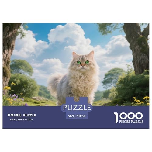 Selkirk Rex, 1000-Teile-Puzzle, Entspannende Und Anspruchsvolle Freizeitbeschäftigung, Wanddekoration, Ab 12 Jahren,Haustier Katze, 70x50cm/1000pcs Selkirk Rex, 1000-Teile-Puzzle, Entspannende Und Anspruchsvolle Freizeitbeschäftigung, Wanddekoration, Ab 12 Jahren,Haustier Katze, 70x50cm/1000pcs von QEVAWPAE
