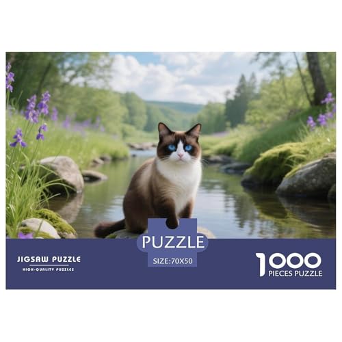 Snowshoe, 1000-Teile-Puzzlespiel, Harmonische Und Entspannende Freizeit, Geeignet Für Die Ganze Familie, Ab 10 Jahren,Haustier Katze, 70x50cm/1000pcs Snowshoe, 1000-Teile-Puzzlespiel, Harmonische Und Entspannende Freizeit, Geeignet Für Die Ganze Familie, Ab 10 Jahren,Haustier Katze, 70x50cm/1000pcs von QEVAWPAE
