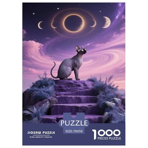 Sphynx, 1000-Teile-Puzzle, Unterhaltsames Und Beruhigendes Hobby, Perfekt Für Wandbilder, Ab 14 Jahren,Haustier Katze, 70x50cm/1000pcs Sphynx, 1000-Teile-Puzzle, Unterhaltsames Und Beruhigendes Hobby, Perfekt Für Wandbilder, Ab 14 Jahren,Haustier Katze, 70x50cm/1000pcs von QEVAWPAE