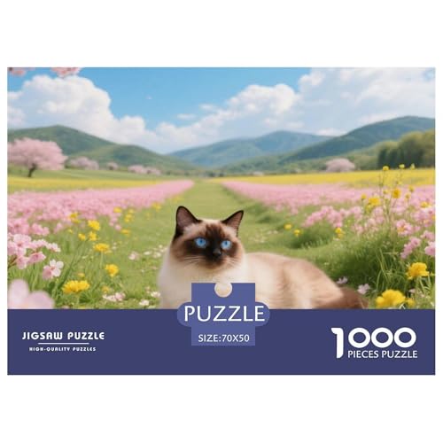 Tonkinese, 1000-Teile-Puzzle, Entspannende Aktivität Mit Künstlerischem Wert, Geeignet Für Familie Und Freunde, Ab 14 Jahren,Haustier Katze, 70x50cm/1000pcs Tonkinese, 1000-Teile-Puzzle, Entspannende Aktivität Mit Künstlerischem Wert, Geeignet Für Familie Und Freunde, Ab 14 Jahren,Haustier Katze, 70x50cm/1000pcs von QEVAWPAE