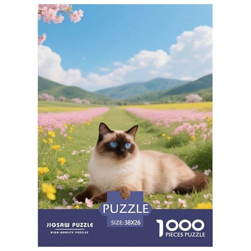 Tonkinese, 1000-Teile-Puzzlespiel, Abwechslungsreich Und Stimulierend, Perfekt Für Sammler Oder Familien, Ab 10 Jahren,Haustier Katze, 38x26cm/1000pcs von QEVAWPAE