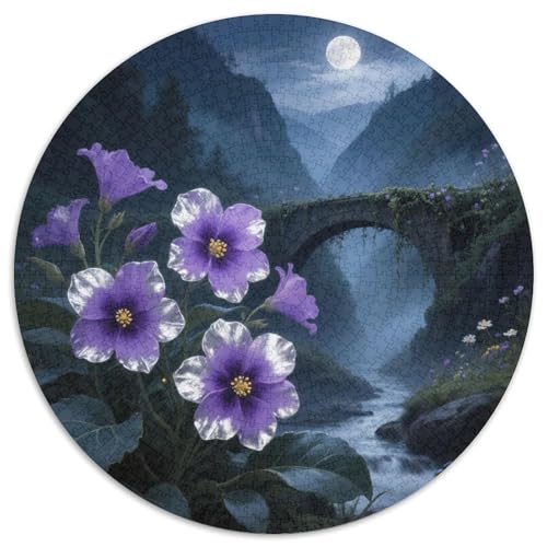 VioletteAnspruchsvolles Rundpuzzle Mit, 1000 Teile, Ideal Zur Förderung Der Konzentration 1000pcs (67.5x67.5cm) von QEVAWPAE