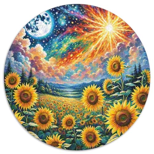 tournesolAnspruchsvolles Rundpuzzle Mit, 1000 Teile, Ideal Zur Förderung Der Konzentration 1000pcs (67.5x67.5cm) von QEVAWPAE