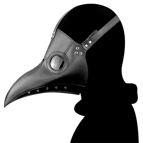 QEXTY Vogelmaske Langnasenschnabel Cosplay Halloween Pest Arzt Maske Cosplay Festival Party Tanz Performance Requisiten (Color : Black, Size : One Size) von QEXTY