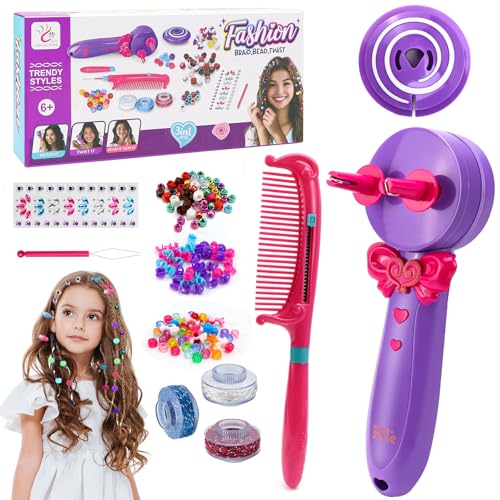 Automatische Hair Braider, Haarflechtmaschine Mädchen, Hair Braiding Machine, DIY Haardekorations Set mit 3 Flechtstilen, Flechthilfe Haare Kreative Haardekorationen für Kinder von QGGTQG