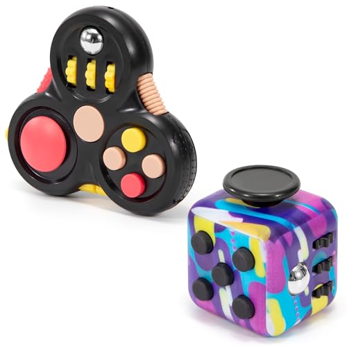 Fidget Toy Cube 2 Stück Anti-Stress Würfel Spielzeug Fidget Würfel Fidget Pad Controller für Kinder und Erwachsene Stressaubbau bei Nervösität Fidget Toy Cube 2 Stück Anti-Stress Würfel Spielzeug Fidget Würfel Fidget Pad Controller für Kinder und Erwachsene Stressaubbau bei Nervösität von QH-Shop
