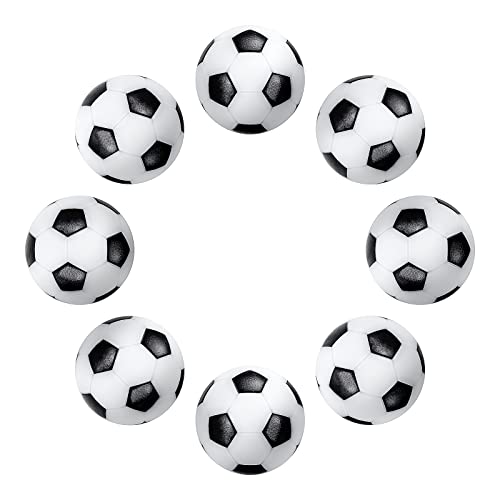 QH-Shop Tischfußball Kickerbälle 8 Stück 32mm Tragbarer Mini Tischkickerbälle für Erwachsene und Kinder (Schwarz und Weiß) von QH-Shop