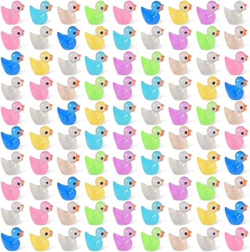 QHFlashbuy 100 Stück Mini Harz Enten,Leuchtende Miniatur Enten Bunte Harz Enten Zum Basteln,Benutzt für DIY Potting Micro Landschaft Garten,Puppenhaus Dekorationen QHFlashbuy 100 Stück Mini Harz Enten,Leuchtende Miniatur Enten Bunte Harz Enten Zum Basteln,Benutzt für DIY Potting Micro Landschaft Garten,Puppenhaus Dekorationen von QHFlashbuy