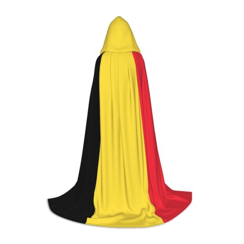 QHZLY 110 cm – 170 cm, Flagge Belgiens, Kapuzenumhang, Größe S, für Festival, Cosplay, Maskerade, Bühne und Themenparty QHZLY 110 cm – 170 cm, Flagge Belgiens, Kapuzenumhang, Größe S, für Festival, Cosplay, Maskerade, Bühne und Themenparty von QHZLY