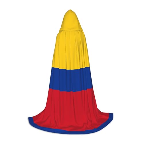 QHZLY 110 cm – 170 cm, Flagge von Kolumbien, Kapuzenumhang, Größe L, für Festival, Cosplay, Maskerade, Bühne und Themenparty von QHZLY