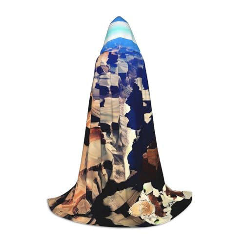 QHZLY 110 cm - 170 cm, ein Grand Canyon Kapuzenumhang, Größe S für Festival, Cosplay, Maskerade, Bühne und Themenparty QHZLY 110 cm - 170 cm, ein Grand Canyon Kapuzenumhang, Größe S für Festival, Cosplay, Maskerade, Bühne und Themenparty von QHZLY