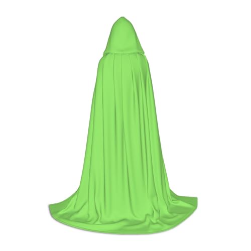 QHZLY 110 cm - 170 cm, einfarbig, hellgrün, Kapuzenumhang, Größe M für Festival, Cosplay, Maskerade, Bühne und Themenparty QHZLY 110 cm - 170 cm, einfarbig, hellgrün, Kapuzenumhang, Größe M für Festival, Cosplay, Maskerade, Bühne und Themenparty von QHZLY