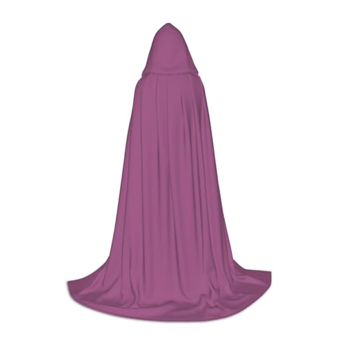 QHZLY 110 cm – 170 cm, einfarbig, traubenrot, Kapuzenumhang, Größe L, für Festival, Cosplay, Maskerade, Bühne und Themenparty von QHZLY