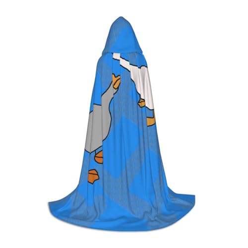 QHZLY 110 cm - 170 cm, grauer Gänse-Kapuzenumhang, Größe M für Festival, Cosplay, Maskerade, Bühne und Themenparty QHZLY 110 cm - 170 cm, grauer Gänse-Kapuzenumhang, Größe M für Festival, Cosplay, Maskerade, Bühne und Themenparty von QHZLY