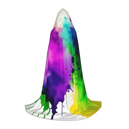 QHZLY 110 cm - 170 cm, lila, grün, gelb, blau, rosa, Kapuzenumhang, Größe S für Festival, Cosplay, Maskerade, Bühne und Themenparty QHZLY 110 cm - 170 cm, lila, grün, gelb, blau, rosa, Kapuzenumhang, Größe S für Festival, Cosplay, Maskerade, Bühne und Themenparty von QHZLY