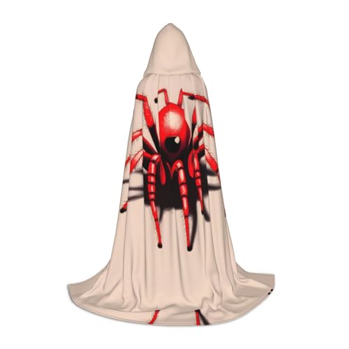 QHZLY 110 cm – 170 cm, niedlicher kleiner roter Spinnen-Umhang mit Kapuze, Größe L, für Festival, Cosplay, Maskerade, Bühne und Themenparty QHZLY 110 cm – 170 cm, niedlicher kleiner roter Spinnen-Umhang mit Kapuze, Größe L, für Festival, Cosplay, Maskerade, Bühne und Themenparty von QHZLY