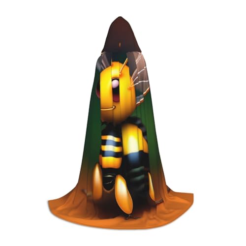 QHZLY 110 cm – 170 cm, sitzender Bienen-Umhang mit Kapuze, Größe S für Festival, Cosplay, Maskerade, Bühne und Themenparty QHZLY 110 cm – 170 cm, sitzender Bienen-Umhang mit Kapuze, Größe S für Festival, Cosplay, Maskerade, Bühne und Themenparty von QHZLY