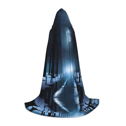 QHZLY 110 cm – 170 cm, unheimlicher Kapuzenumhang, Größe L, für Festival, Cosplay, Maskerade, Bühne und Themenparty QHZLY 110 cm – 170 cm, unheimlicher Kapuzenumhang, Größe L, für Festival, Cosplay, Maskerade, Bühne und Themenparty von QHZLY