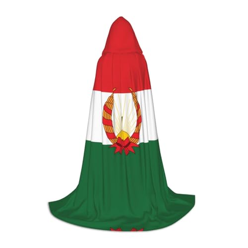 QHZLY 110 cm - 170 cm Flagge von Mahabad Kapuzenumhang S für Festival, Cosplay, Maskerade, Bühne und Themenparty QHZLY 110 cm - 170 cm Flagge von Mahabad Kapuzenumhang S für Festival, Cosplay, Maskerade, Bühne und Themenparty von QHZLY