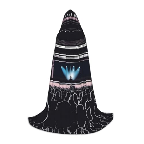 QHZLY 110 cm - 170 cm Kapuzenumhang für Konzertnacht, L für Festival, Cosplay, Maskerade, Bühne und Themenparty von QHZLY