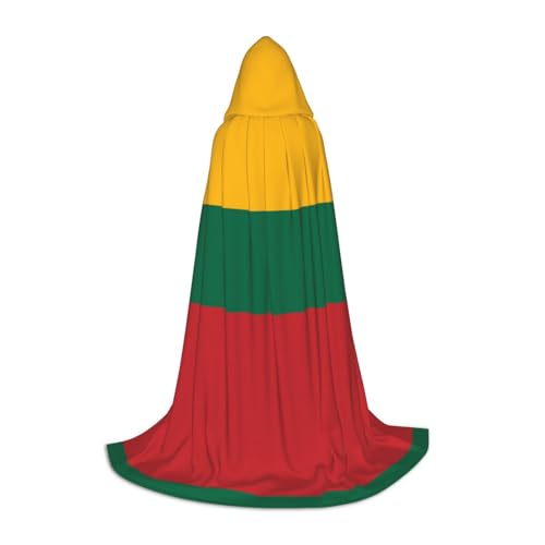 QHZLY 110 cm – 170 cm große Flagge von Litauen, Kapuzenumhang, Größe M für Festival, Cosplay, Maskerade, Bühne und Themenparty QHZLY 110 cm – 170 cm große Flagge von Litauen, Kapuzenumhang, Größe M für Festival, Cosplay, Maskerade, Bühne und Themenparty von QHZLY
