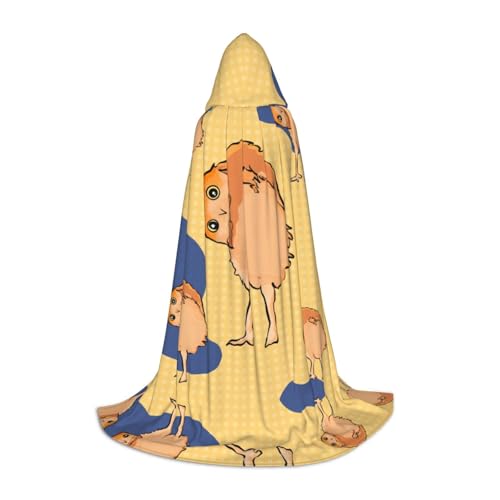 QHZLY 110 cm – 170 cm großer Umhang mit schiefer Eule, Größe L, für Festival, Cosplay, Maskerade, Bühne und Themenparty von QHZLY