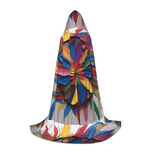 QHZLY Artistic Flair Kapuzenumhang M für Teenager Langer Umhang Cosplay Maskerade Bühnenkostüm Comic-Con Karneval Rollenspiel von QHZLY