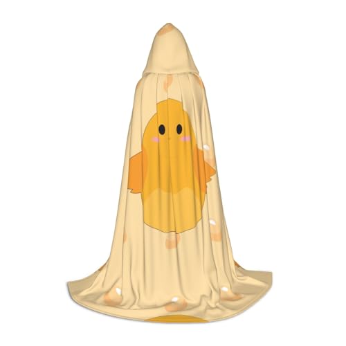 QHZLY Cartoon Küken Kapuzenumhang L für Teenager Langer Umhang Cosplay Maskerade Bühnenkostüm Comic-Con Karneval Rollenspiel von QHZLY