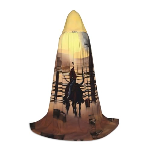 QHZLY Cowboy-Chroniken-Umhang, 110 cm - 170 cm, Größe S für Festival, Cosplay, Maskerade, Bühne und Themenparty von QHZLY