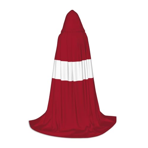 QHZLY Flagge von Lettland Kapuzenumhang L für Teenager Langer Umhang Cosplay Maskerade Bühnenkostüm Comic-Con Karneval Rollenspiel QHZLY Flagge von Lettland Kapuzenumhang L für Teenager Langer Umhang Cosplay Maskerade Bühnenkostüm Comic-Con Karneval Rollenspiel von QHZLY