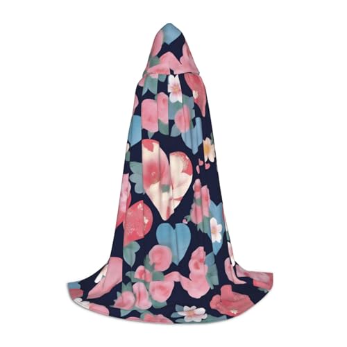 QHZLY Floral Hearts Hooded Cape S For Teens Long Cloak Cosplay Masquerade Stage Costume Comic-Con Carnival Role-Play QHZLY Floral Hearts Hooded Cape S For Teens Long Cloak Cosplay Masquerade Stage Costume Comic-Con Carnival Role-Play von QHZLY