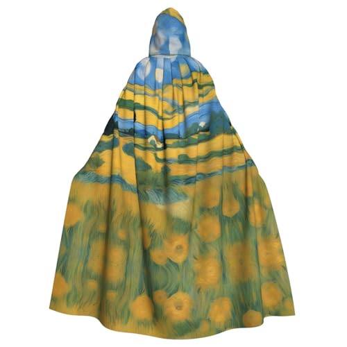 QHZLY Halloween A Field Pattern Hooded Cloak Adult Cosplay Costume for Masquerade, Theme Party, Stage Performance QHZLY Halloween A Field Pattern Hooded Cloak Adult Cosplay Costume for Masquerade, Theme Party, Stage Performance von QHZLY