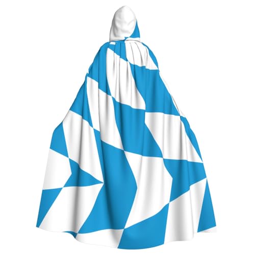 QHZLY Halloween Bayerische Flagge Kapuzenumhang Erwachsenenkostüm für Maskerade, Mottoparty, Bühnenaufführung von QHZLY