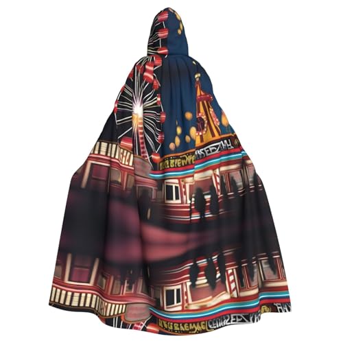 QHZLY Halloween CursedCarnival Kapuzenumhang Erwachsenenkostüm für Maskerade, Mottoparty, Bühnenauftritt von QHZLY