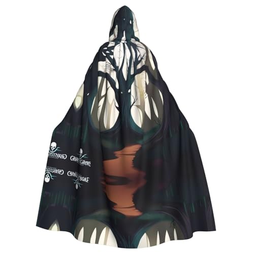 QHZLY Halloween GhastlyGrove Kapuzenumhang für Erwachsene, Cosplay-Kostüm für Maskerade, Mottoparty, Bühnenaufführung von QHZLY