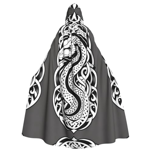 QHZLY Halloween-Kostüm mit Kapuze und Schlange oder Drache, für Erwachsene, für Maskerade, Mottoparty, Bühnenaufführung von QHZLY