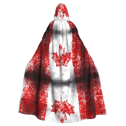 QHZLY Halloween Retro Kanada Flagge Kapuzenumhang Erwachsene Cosplay Kostüm für Maskerade, Mottoparty, Bühnenaufführung QHZLY Halloween Retro Kanada Flagge Kapuzenumhang Erwachsene Cosplay Kostüm für Maskerade, Mottoparty, Bühnenaufführung von QHZLY