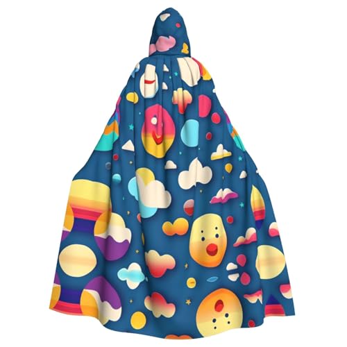 QHZLY Halloween-Umhang mit rollenden Augen und Kapuze, Erwachsenenkostüm für Maskerade, Mottoparty, Bühnenaufführung von QHZLY