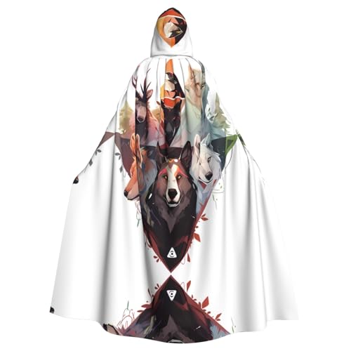 QHZLY Halloween Wölfe und Rentier Kapuzenumhang Erwachsene Cosplay Kostüm für Maskerade, Mottoparty, Bühnenaufführung QHZLY Halloween Wölfe und Rentier Kapuzenumhang Erwachsene Cosplay Kostüm für Maskerade, Mottoparty, Bühnenaufführung von QHZLY