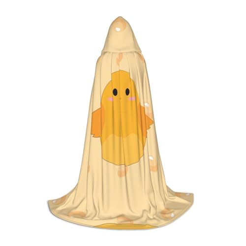 QHZLY Kapuzenumhang mit Cartoon-Küken, Größe S, für Festival, Cosplay, Maskerade, Bühne und Mottoparty, 110 cm - 170 cm QHZLY Kapuzenumhang mit Cartoon-Küken, Größe S, für Festival, Cosplay, Maskerade, Bühne und Mottoparty, 110 cm - 170 cm von QHZLY