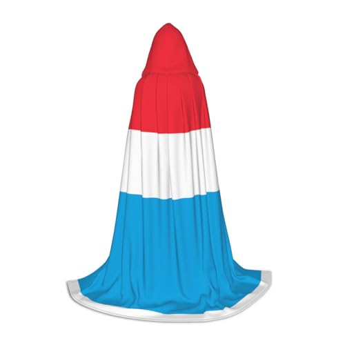 QHZLY Kapuzenumhang mit Luxemburg-Flagge, 110 cm - 170 cm, Größe L für Festival, Cosplay, Maskerade, Bühne und Themenparty QHZLY Kapuzenumhang mit Luxemburg-Flagge, 110 cm - 170 cm, Größe L für Festival, Cosplay, Maskerade, Bühne und Themenparty von QHZLY