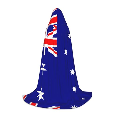 QHZLY Kapuzenumhang mit australischer Flagge, 110 cm - 170 cm, Größe L für Festival, Cosplay, Maskerade, Bühne und Themenparty QHZLY Kapuzenumhang mit australischer Flagge, 110 cm - 170 cm, Größe L für Festival, Cosplay, Maskerade, Bühne und Themenparty von QHZLY