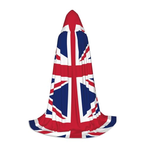 QHZLY Kapuzenumhang mit britischer Flagge, 110 cm - 170 cm, Größe M für Festival, Cosplay, Maskerade, Bühne und Themenparty QHZLY Kapuzenumhang mit britischer Flagge, 110 cm - 170 cm, Größe M für Festival, Cosplay, Maskerade, Bühne und Themenparty von QHZLY