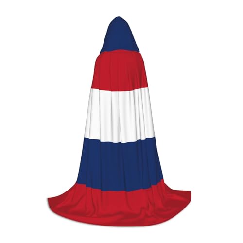 QHZLY Kapuzenumhang mit niederländischer Flagge, M für Teenager, langer Umhang, Cosplay, Maskerade, Bühnenkostüm, Comic-Con, Karneval, Rollenspiel von QHZLY