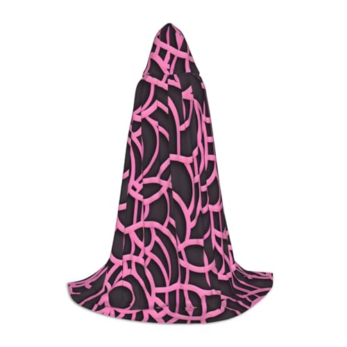 QHZLY Lila Linien Kapuzenumhang M für Teenager Langer Umhang Cosplay Maskerade Bühnenkostüm Comic-Con Karneval Rollenspiel von QHZLY