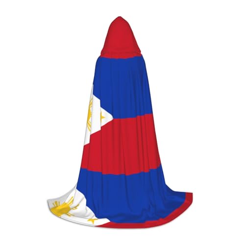 QHZLY Philippinische Flagge Kapuzenumhang S für Jugendliche Langer Umhang Cosplay Maskerade Bühnenkostüm Comic-Con Karneval Rollenspiel QHZLY Philippinische Flagge Kapuzenumhang S für Jugendliche Langer Umhang Cosplay Maskerade Bühnenkostüm Comic-Con Karneval Rollenspiel von QHZLY