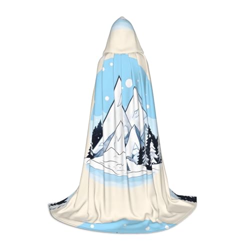 QHZLY Schneebedeckte Berge Kapuzen Umhang M für Teenager Langer Umhang Cosplay Maskerade Bühnenkostüm Comic-Con Karneval Rollenspiel QHZLY Schneebedeckte Berge Kapuzen Umhang M für Teenager Langer Umhang Cosplay Maskerade Bühnenkostüm Comic-Con Karneval Rollenspiel von QHZLY