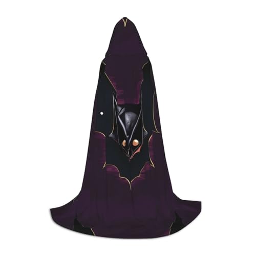 QHZLY Schwarzer Geist Fledermaus Kapuzenumhang L für Teenager Langer Umhang Cosplay Maskerade Bühnenkostüm Comic-Con Karneval Rollenspiel von QHZLY