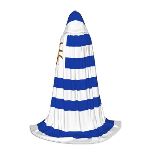 QHZLY Umhang mit Uruguay-Flagge, 110 cm - 170 cm, mit Kapuze, Größe M, für Festival, Cosplay, Maskerade, Bühne und Themenparty QHZLY Umhang mit Uruguay-Flagge, 110 cm - 170 cm, mit Kapuze, Größe M, für Festival, Cosplay, Maskerade, Bühne und Themenparty von QHZLY
